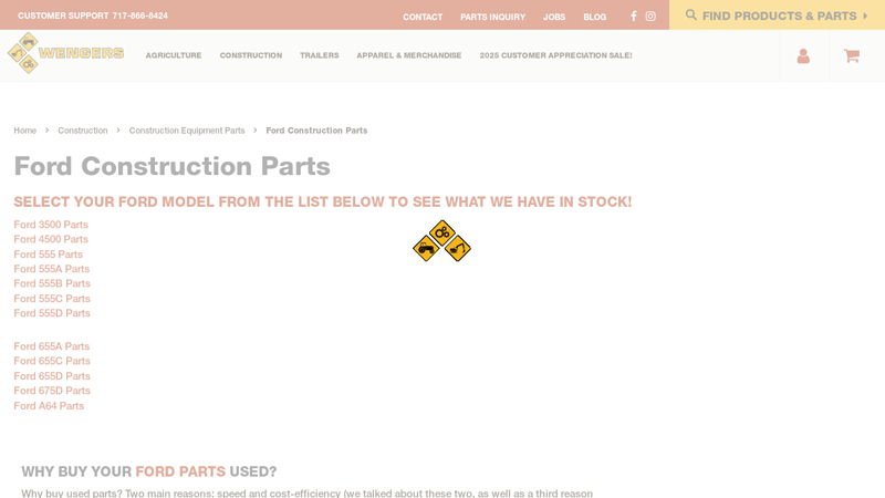 Ford Construction Parts 555a ford backhoe parts