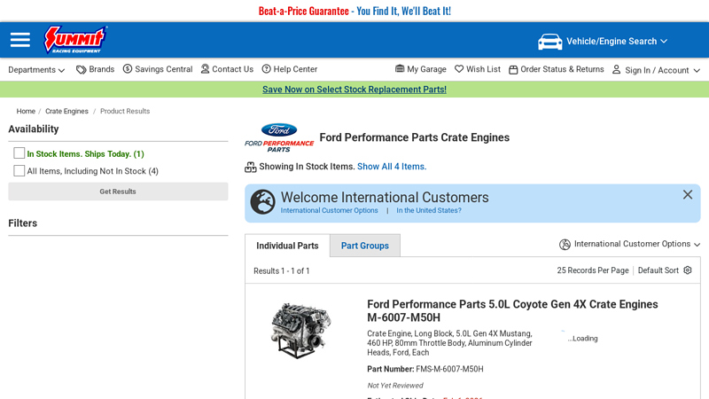 Ford Coyote Crate Engine Family coyote truck parts