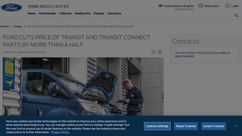 Ford Cuts Transit & Connect Parts Price By More Than Half ford transit connect parts