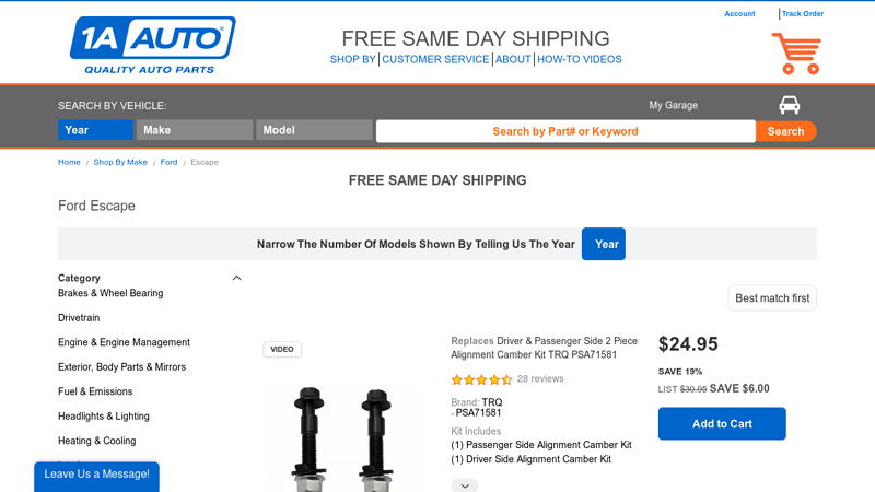 Ford Escape Parts ford escape auto parts