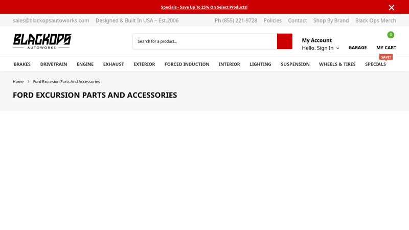 Ford Excursion Parts and Accessories ford excursion parts