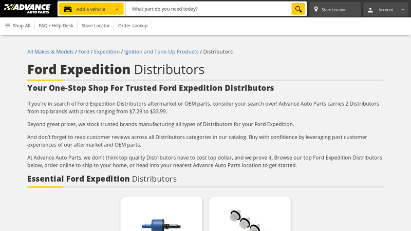 Ford Expedition Distributors ford expedition auto parts