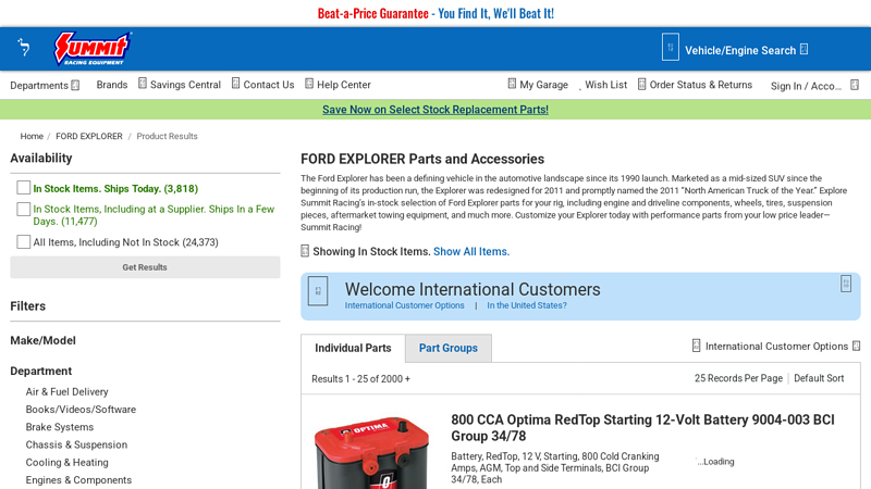 Ford Explorer parts and accessories at Summit Racing ford explorer aftermarket parts