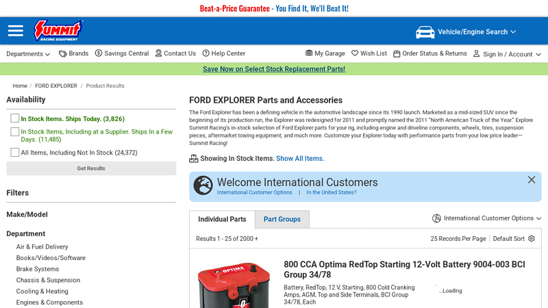 Ford Explorer parts and accessories at Summit Racing custom ford explorer parts