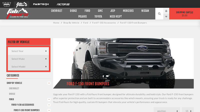 Ford F ford f150 front bumper parts