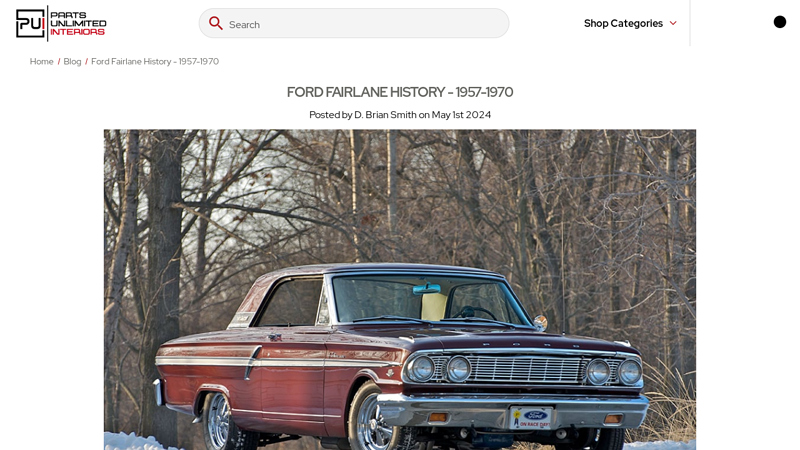 Ford Fairlane History 57 ford fairlane parts