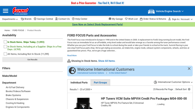 Ford Focus parts and accessories at Summit Racing ford focus performance parts