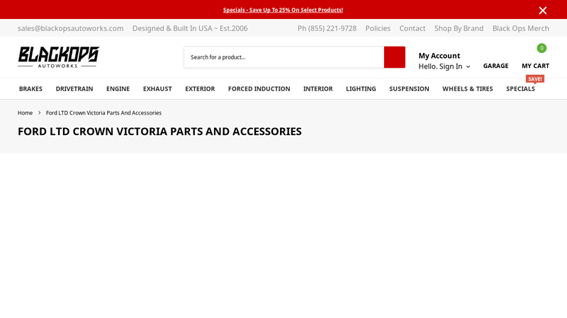 Ford LTD Crown Victoria Parts and Accessories Upgrades crown vic parts car