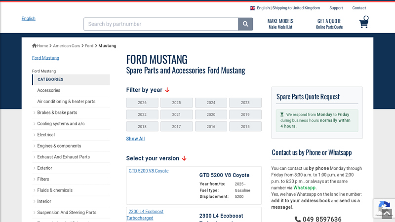 Ford Mustang Parts, Product List 2001 ford mustang gt aftermarket performance parts