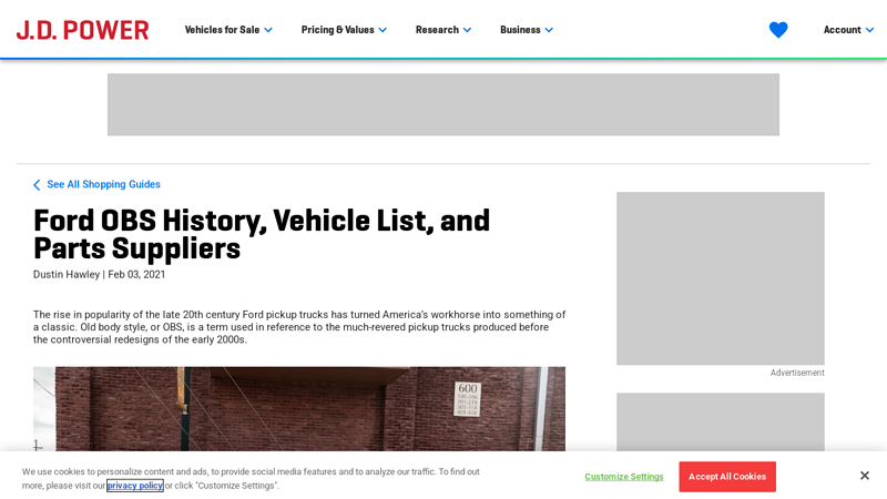 Ford OBS History, Vehicle List, and Parts Suppliers vintage ford truck parts