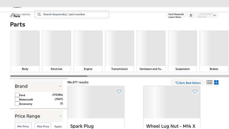 Ford® Parts ford replacement parts