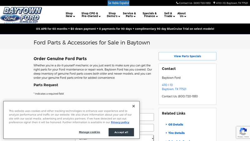 Ford Parts for Sale in Baytown, TX auto parts baytown