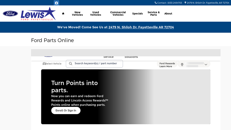 Ford Parts Online lewis used auto parts