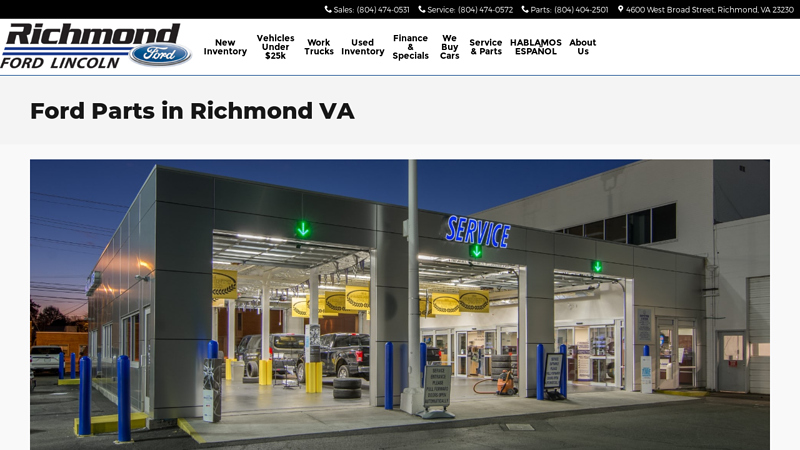 Ford Parts Richmond VA auto parts richmond va