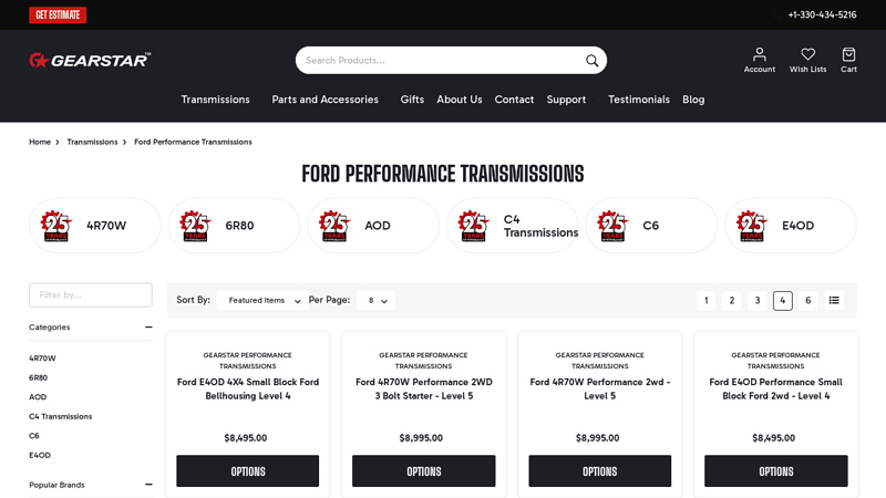 Ford Performance Transmissions ford transmission parts