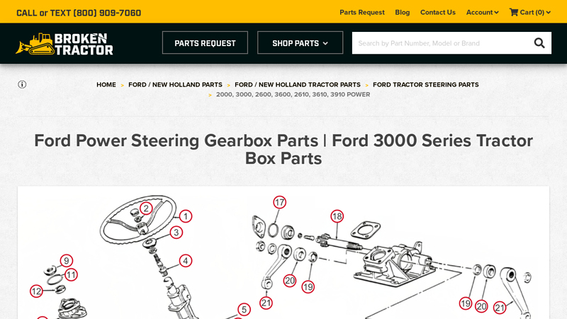 Ford Power Steering Gearbox Parts ford 3000 tractor parts