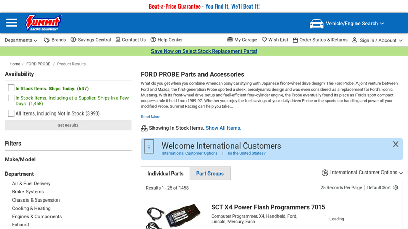 Ford Probe parts and accessories at Summit Racing ford probe parts