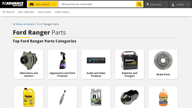 Ford Ranger Parts aftermarket auto parts ford ranger