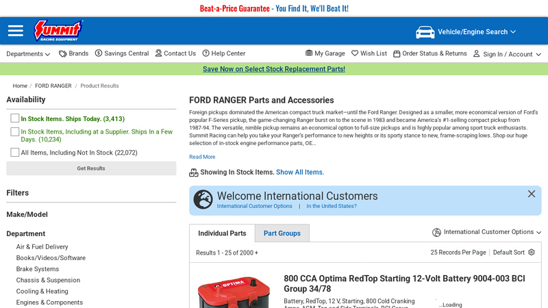 Ford Ranger parts and accessories at Summit Racing ford ranger performance parts