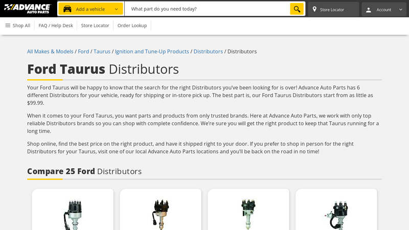 Ford Taurus Distributors ford taurus auto parts