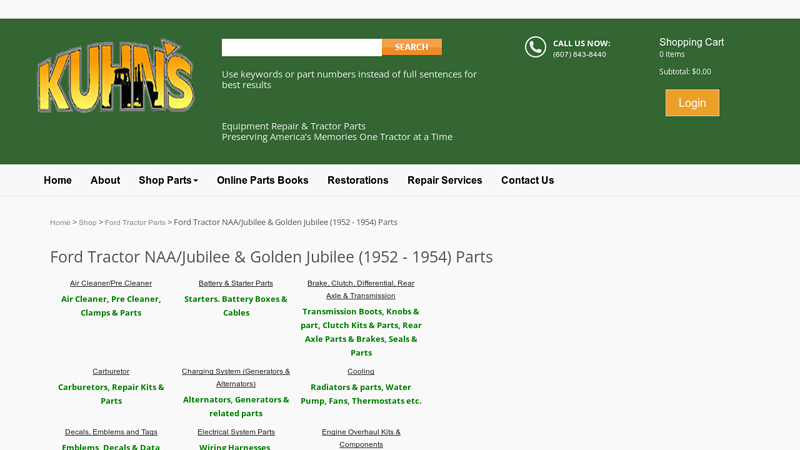 Ford Tractor NAA/Jubilee & Golden Jubilee (1952 53 ford jubilee tractor parts