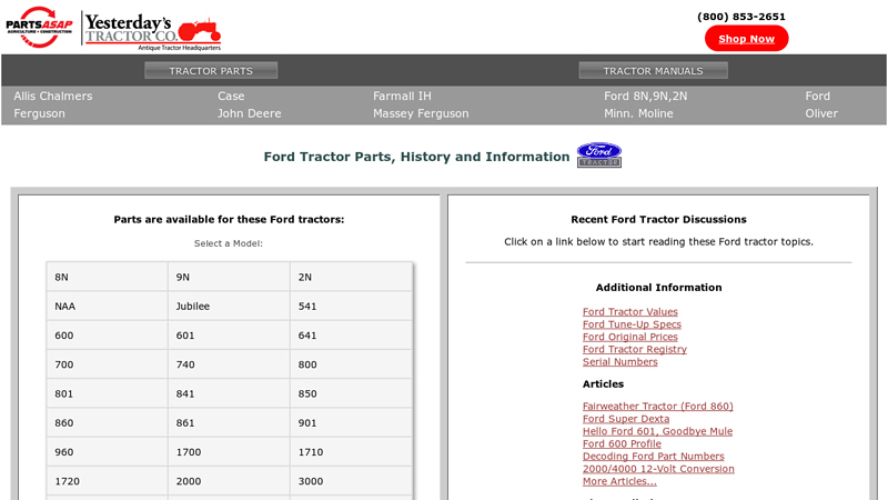 Ford Tractor Parts, Specs and Information ford 1700 tractor parts