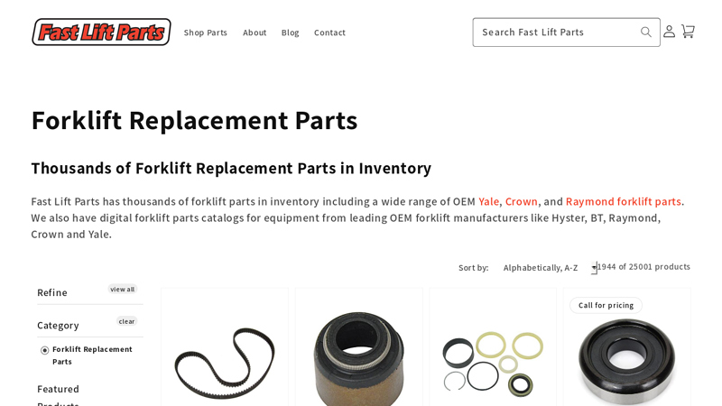 Forklift Replacement Parts Online Catalog toyota forklift parts near me