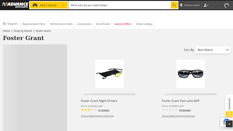 Foster Grant advance auto parts in sioux falls