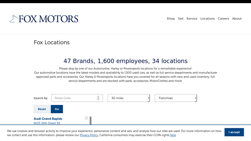 Fox Locations fox honda - service & parts