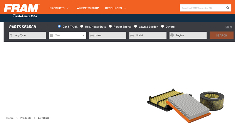 FRAM Engine Air Filters 2010 ford expedition limited cabin air filter part number