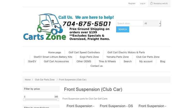 Front Suspension parts for Club Car Golf Carts club car front end parts