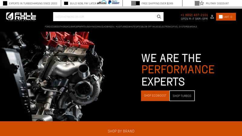 Full Race ford fusion performance parts