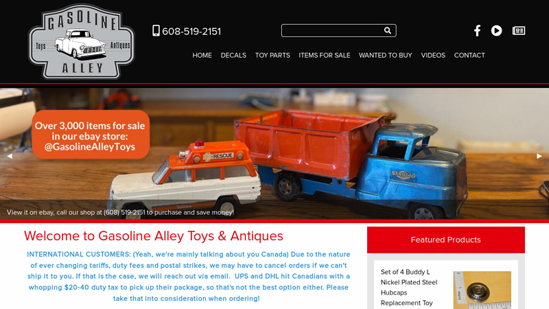 Gasoline Alley Toys & Antiques tonka truck parts