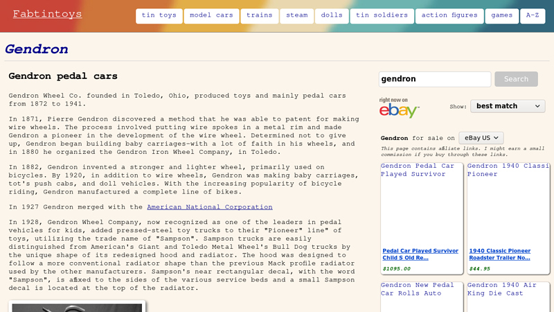 Gendron pedal cars pedal car parts