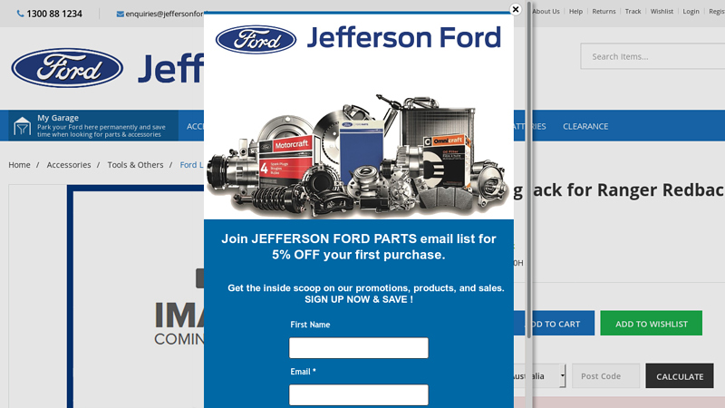 Genuine Ford Lifting Jack for Ranger Redback Series ford ranger jack parts list