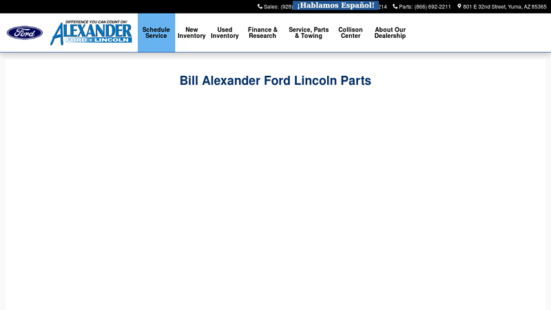 Genuine Ford Lincoln Parts in Yuma, AZ auto parts yuma