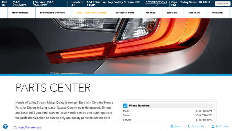 Genuine Honda Parts honda parts store near me