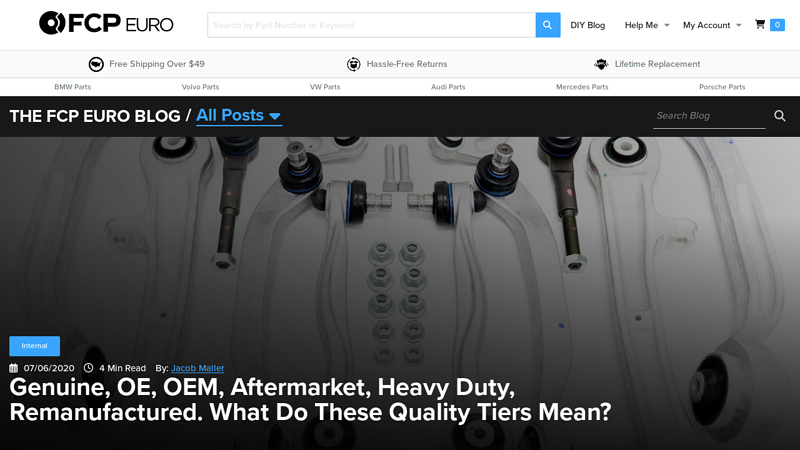 Genuine, OE, OEM, Aftermarket, Heavy Duty, Remanufactured. What ... car parts oem vs aftermarket