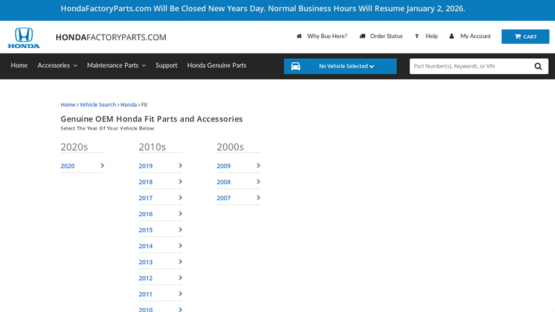 Genuine OEM Honda Fit Parts and Accessories honda fit racing parts
