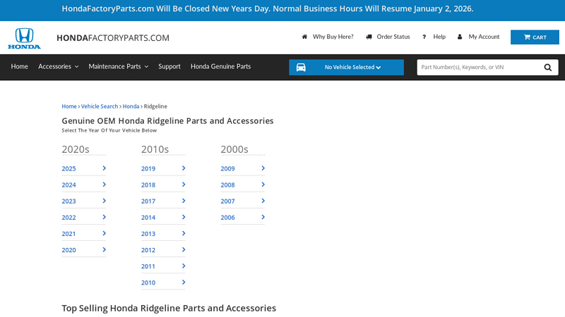 Genuine OEM Honda Ridgeline Parts and Accessories honda ridgeline aftermarket parts