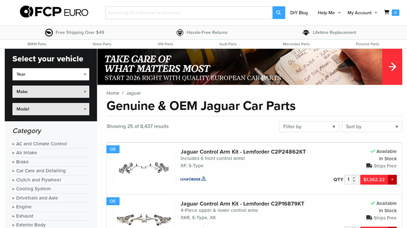 Genuine & OEM Jaguar Car Parts jaguar car parts
