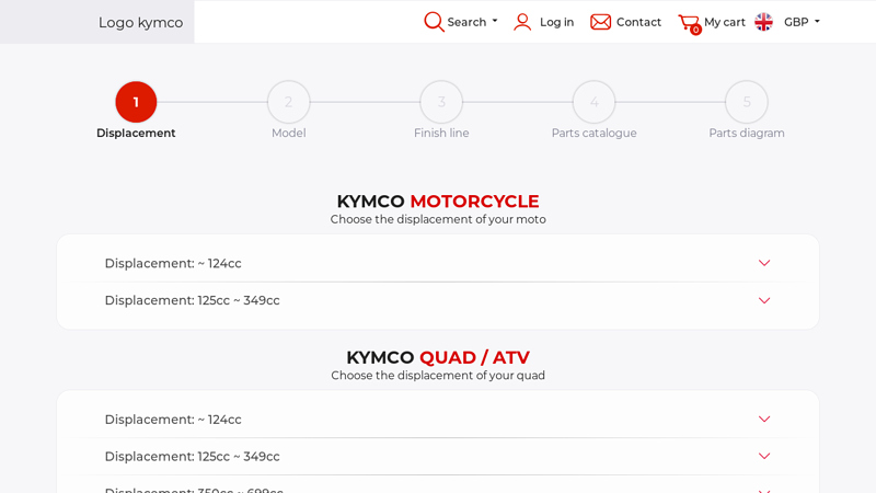 Genuine parts kymco motor scooter parts