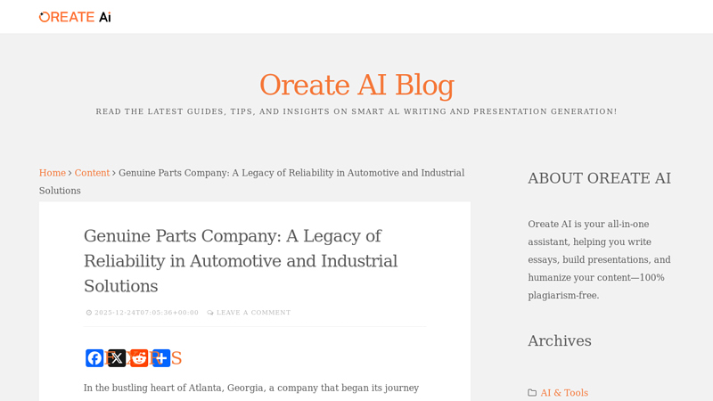 Genuine Parts Company legacy car parts