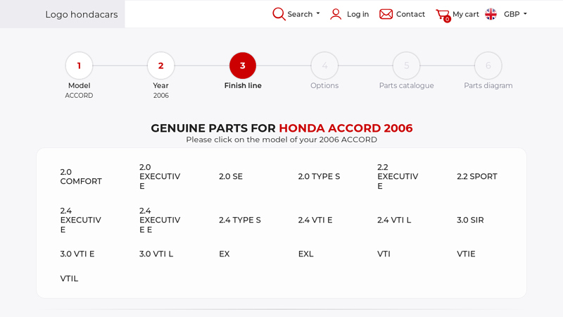 Genuine parts for Honda ACCORD 2006 06 honda accord parts
