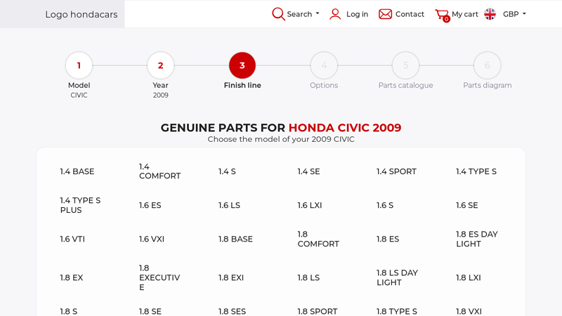 Genuine parts for Honda CIVIC 2009 2009 honda civic parts