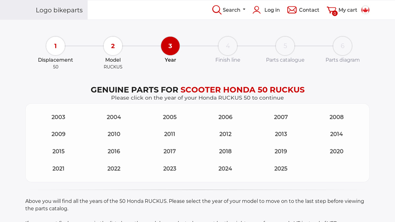 Genuine parts for Scooter Honda 50 RUCKUS honda ruckus parts