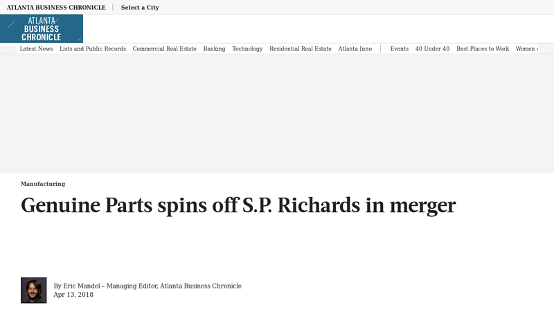 Genuine Parts spins off SP Richards in merger richards auto parts