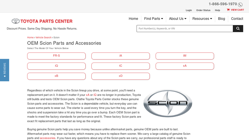 Genuine Scion Parts And Accessories scion tc auto parts