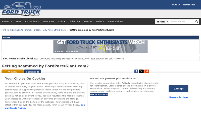 Getting scammed by FordPartsGiant.com? ford part online
