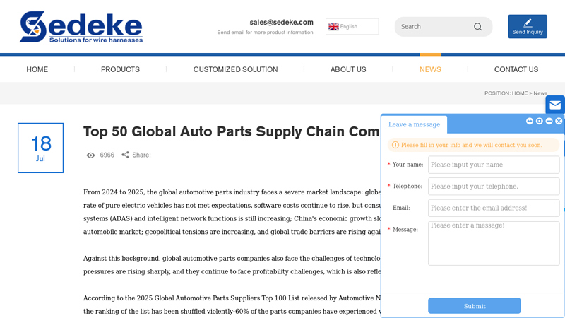 Global Auto Parts Supply Chain Companies in 2025 auto world auto parts